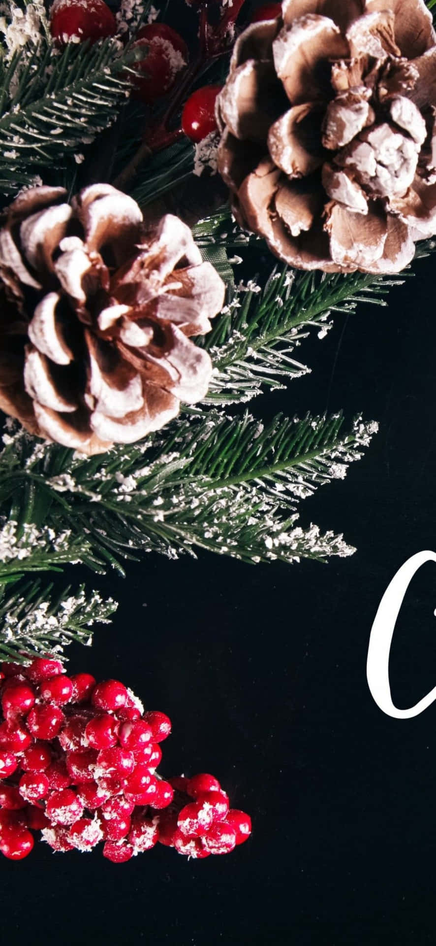 Celebrate the festive season with this charming Christmas themed iPhone background
