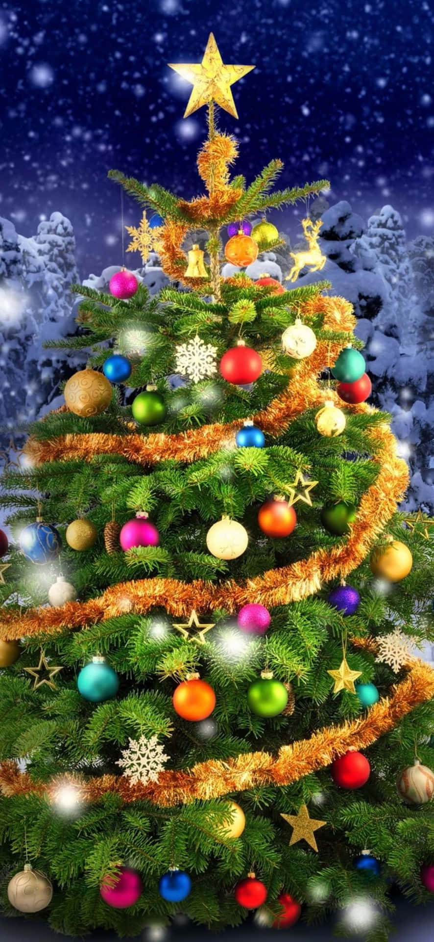 Express the cheer of the holiday season with this beautiful Christmas themed iPhone background