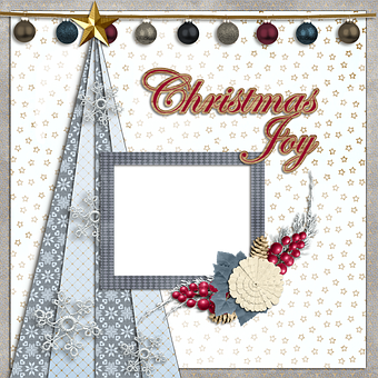Christmas Joy Scrapbook Template PNG