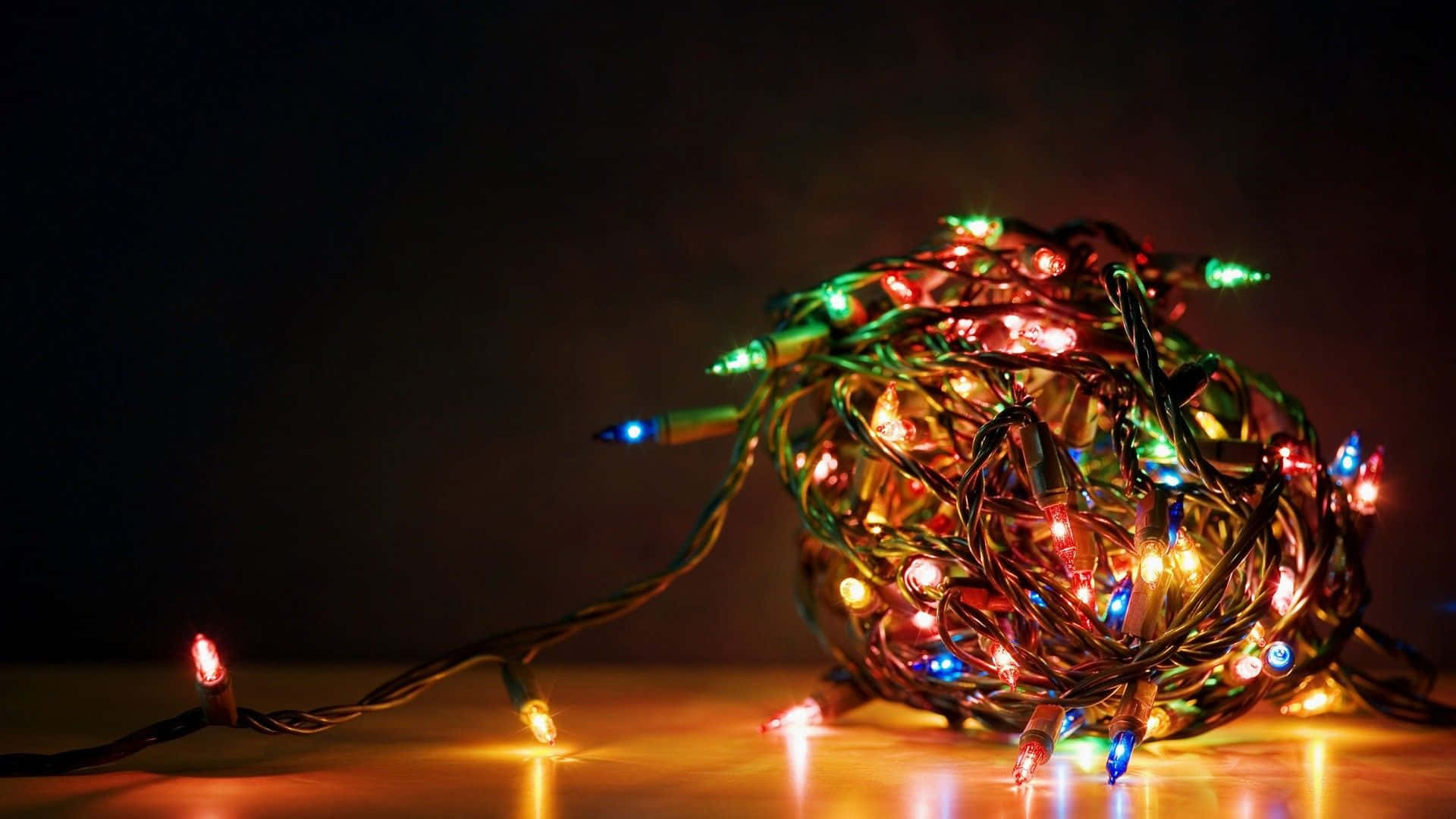 Christmas Light Colorful Tangled Ball Picture