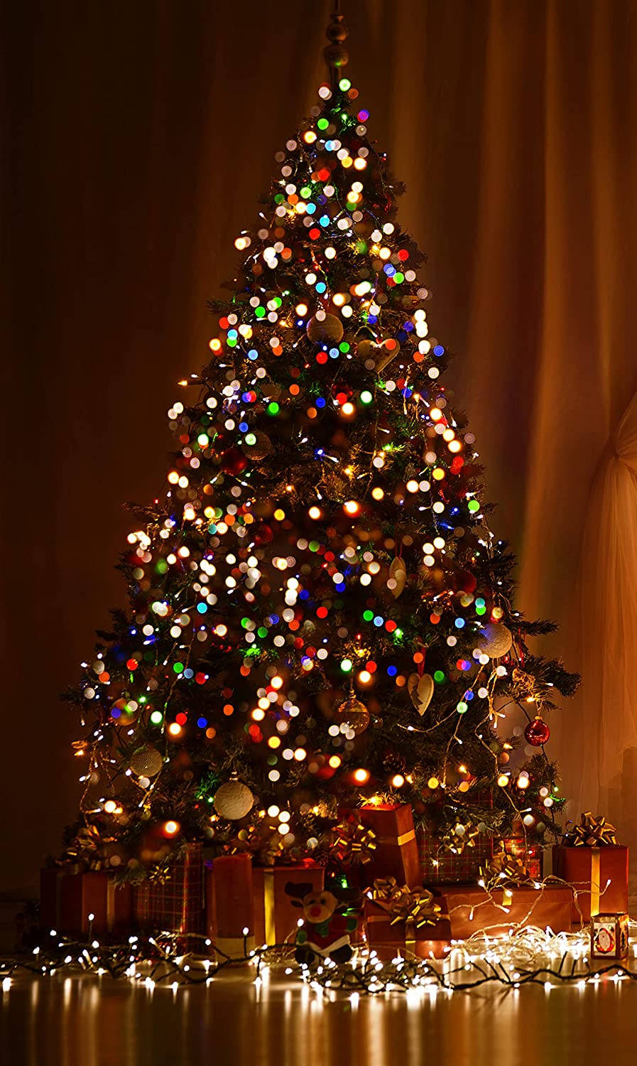 Glimmering Christmas Lights Aesthetic Wallpaper