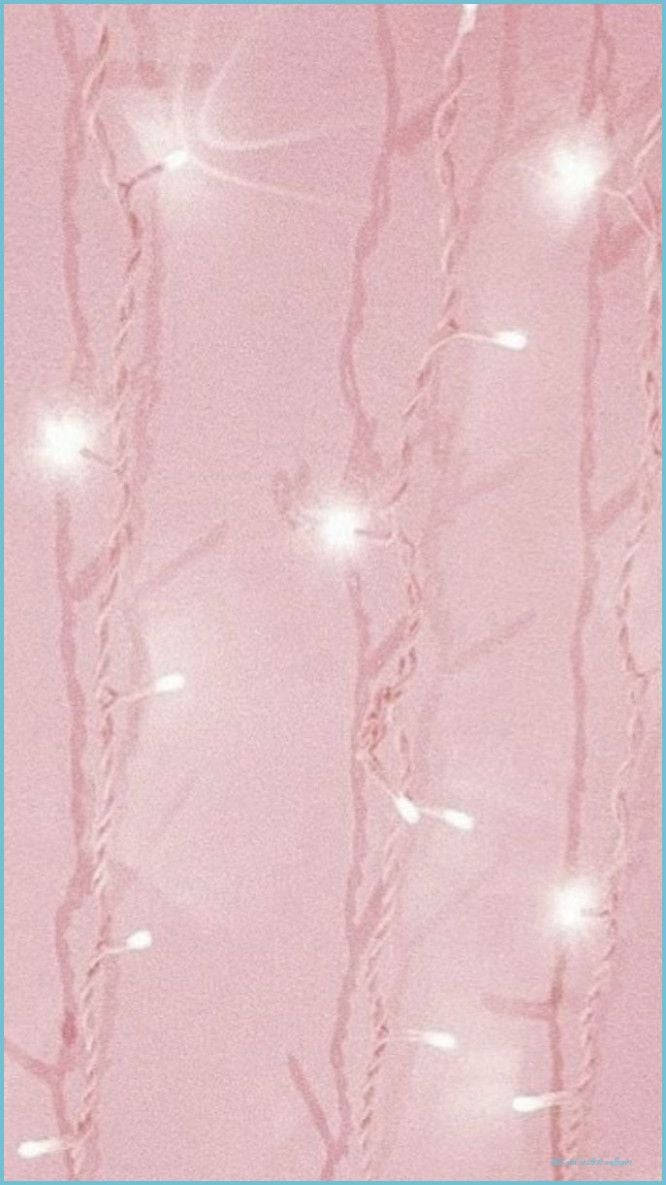 Pink Christmas Lights On A Pink Background Wallpaper