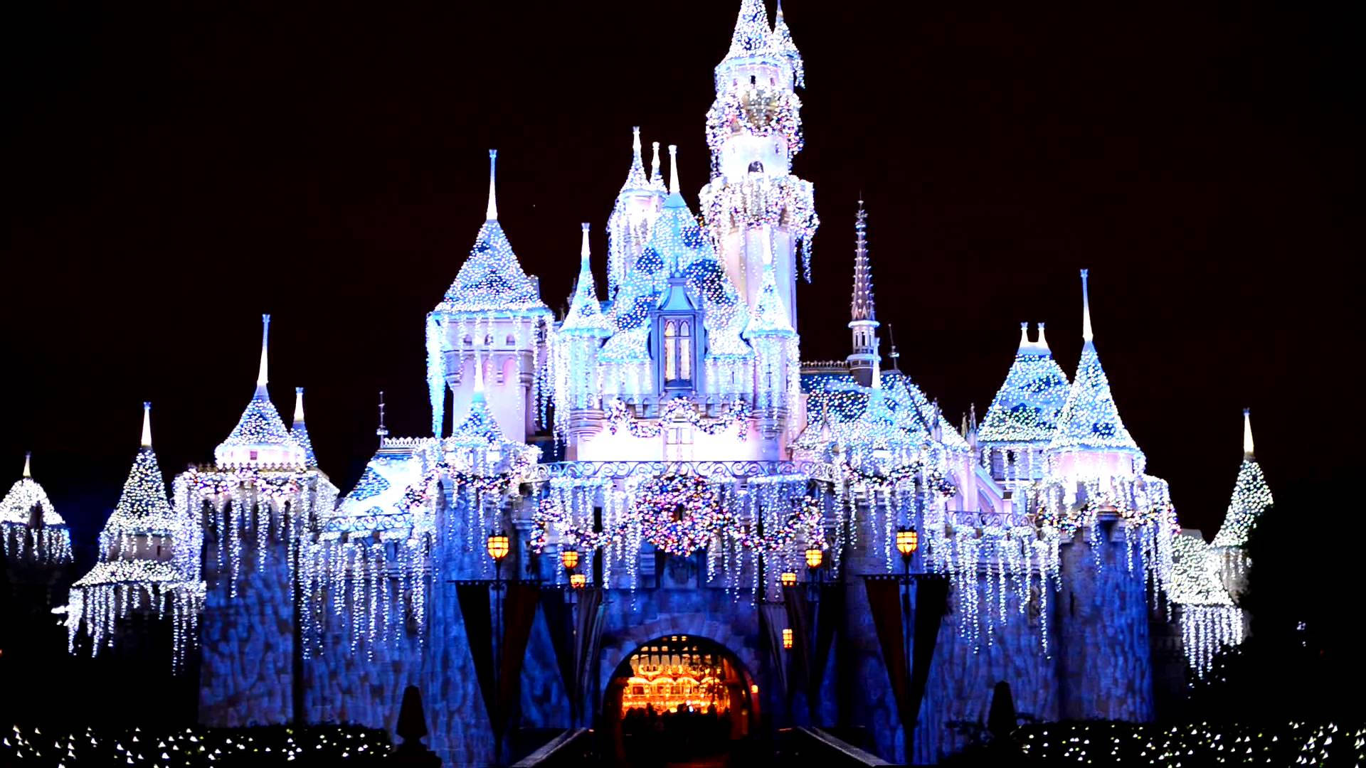 Christmas Lights Disney Castle Picture