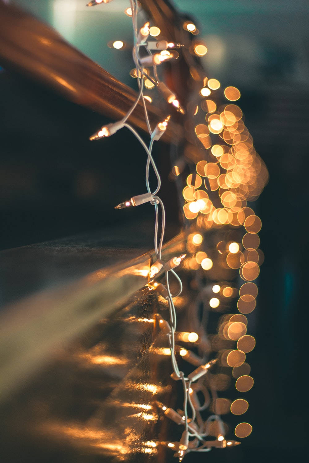 Illuminate your holiday festivities with beautiful Christmas lights! Wallpaper