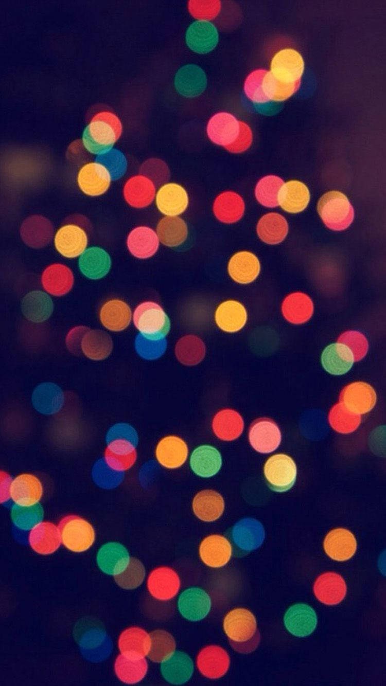¡hazbrillar Tus Decoraciones Navideñas Con Luces Festivas Para Tu Iphone! Fondo de pantalla