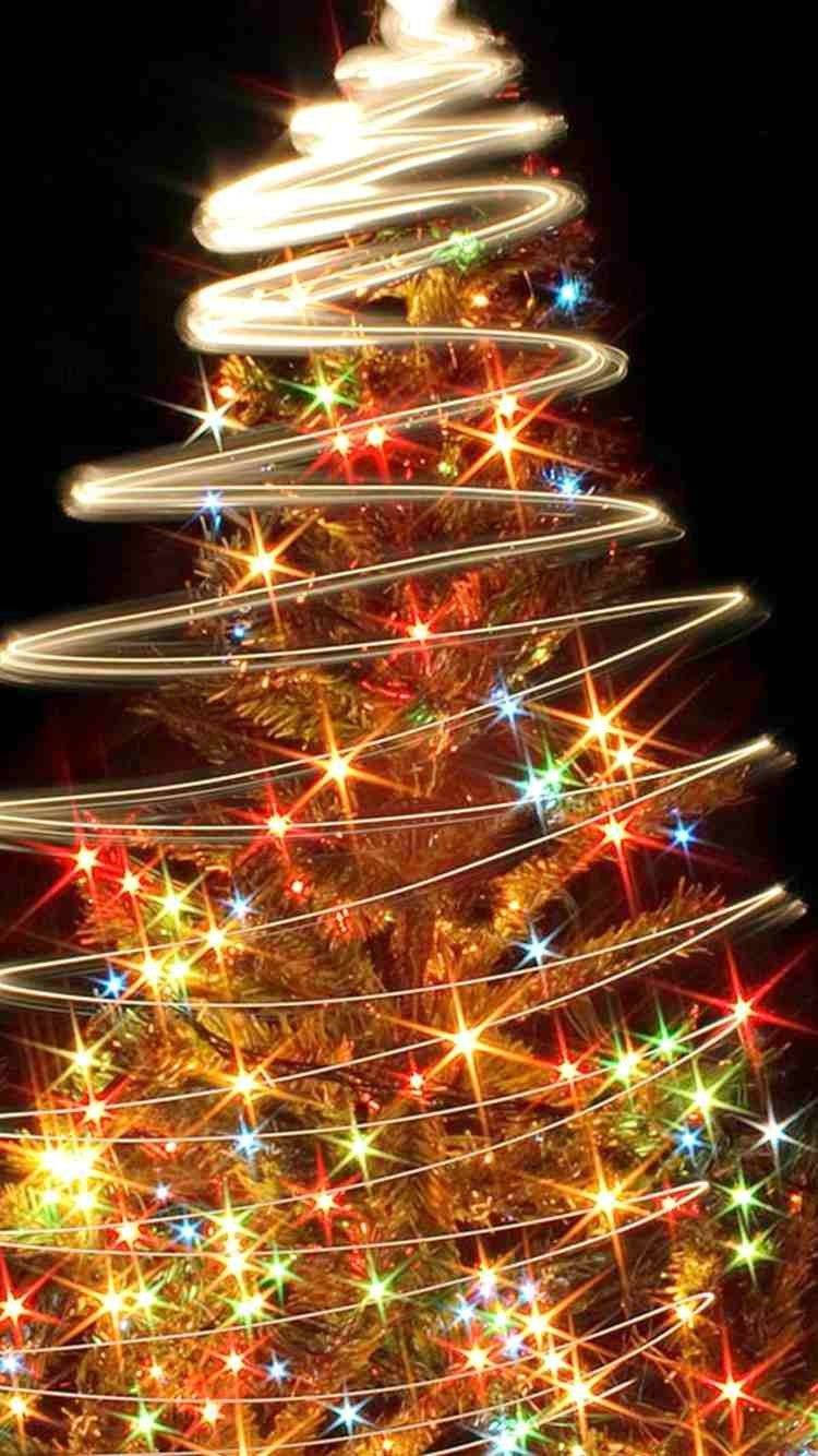 Glæden ved jul -- Et glimrende lyse iPhone-dæksel Wallpaper