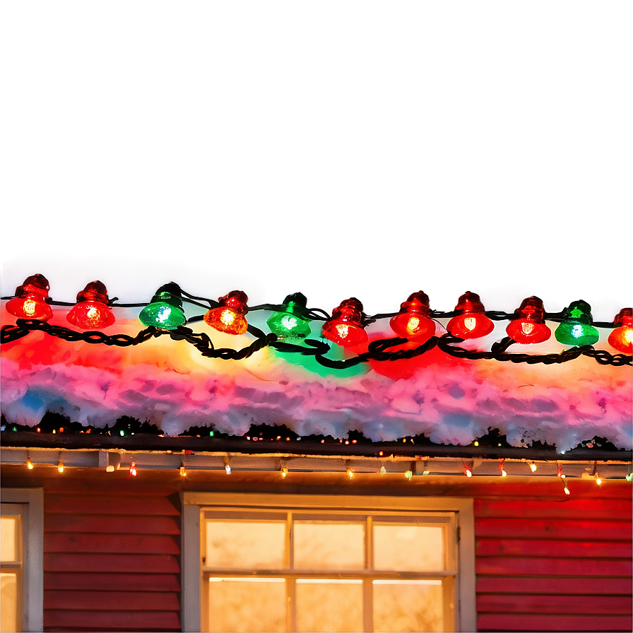 Christmas Lights On Roof Png Csx84 PNG