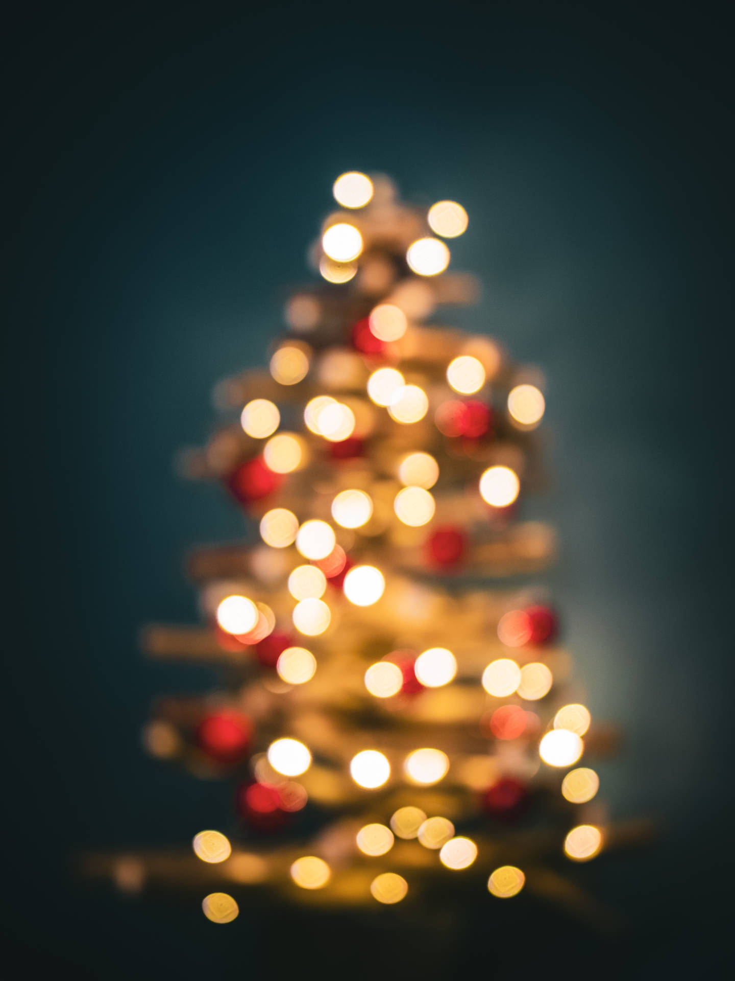 Christmas Lights Tree Bokeh Blur