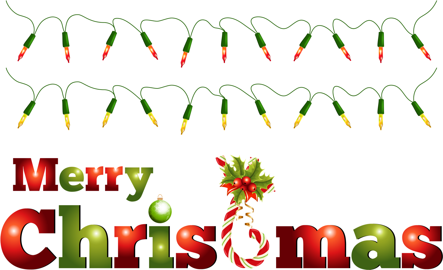 Christmas Lightsand Greetings PNG