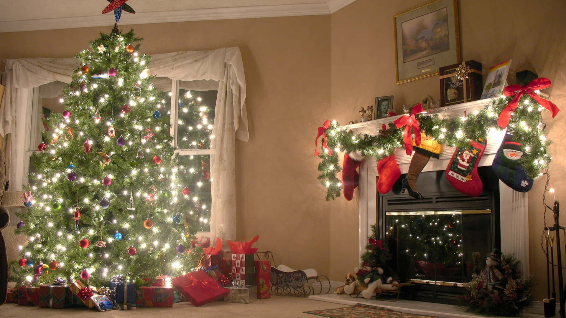 Image  A Cozy Christmas Living Room