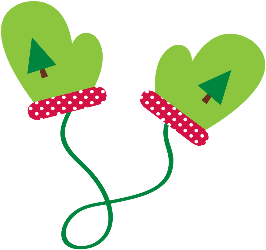 Christmas Mittens Clipart PNG