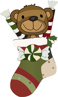 Christmas Monkeyin Stocking PNG