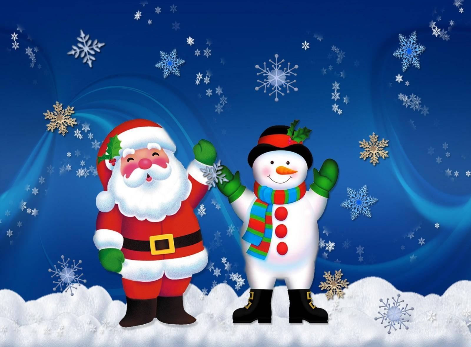 Christmas Mood Snowman Fanart Wallpaper