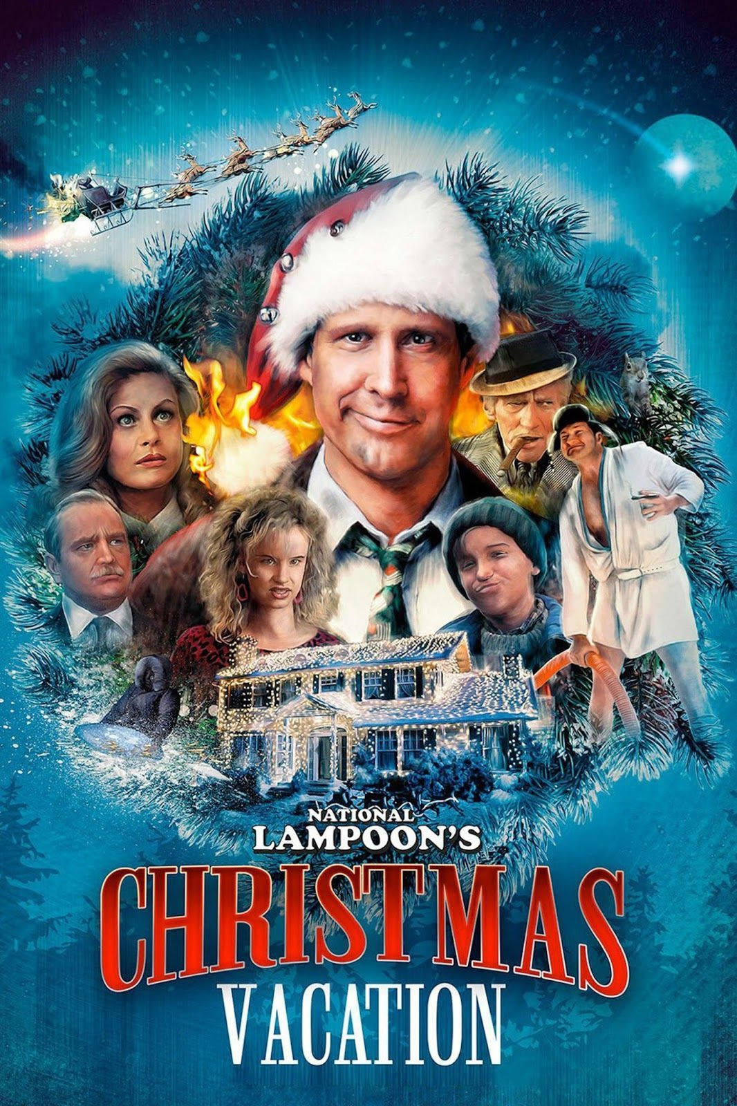The Poster For Larson's Christmas Vacation Wallpaper
