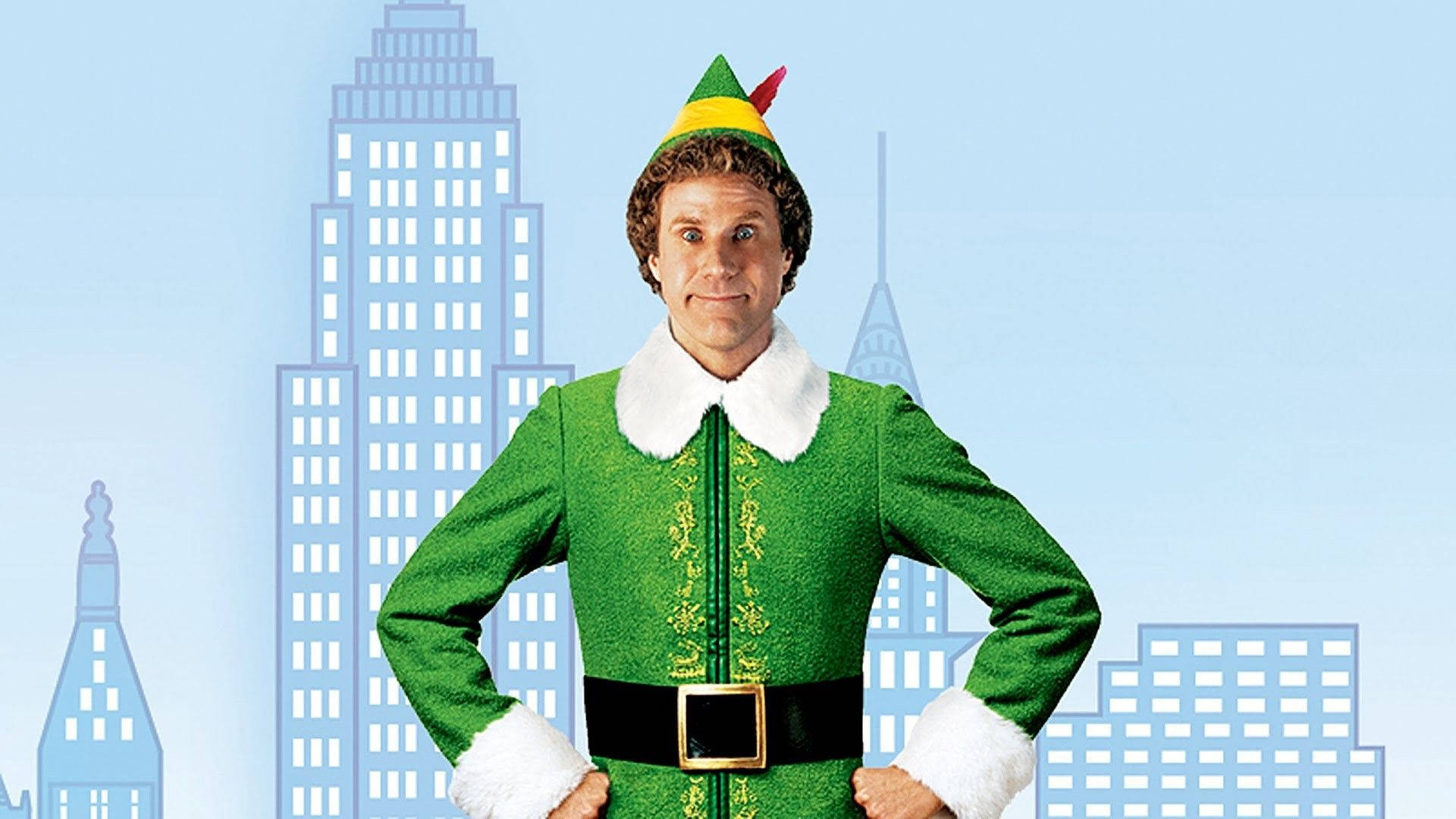 Christmas Movie Elf Will Ferrell City Wallpaper