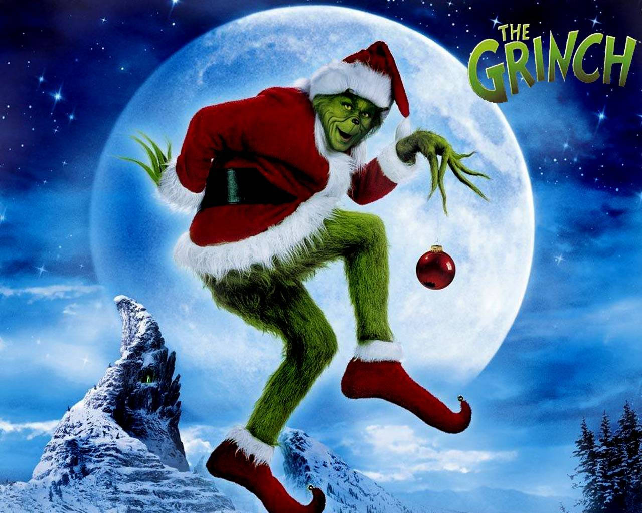 Christmas Movie The Grinch Jumping Moon Wallpaper