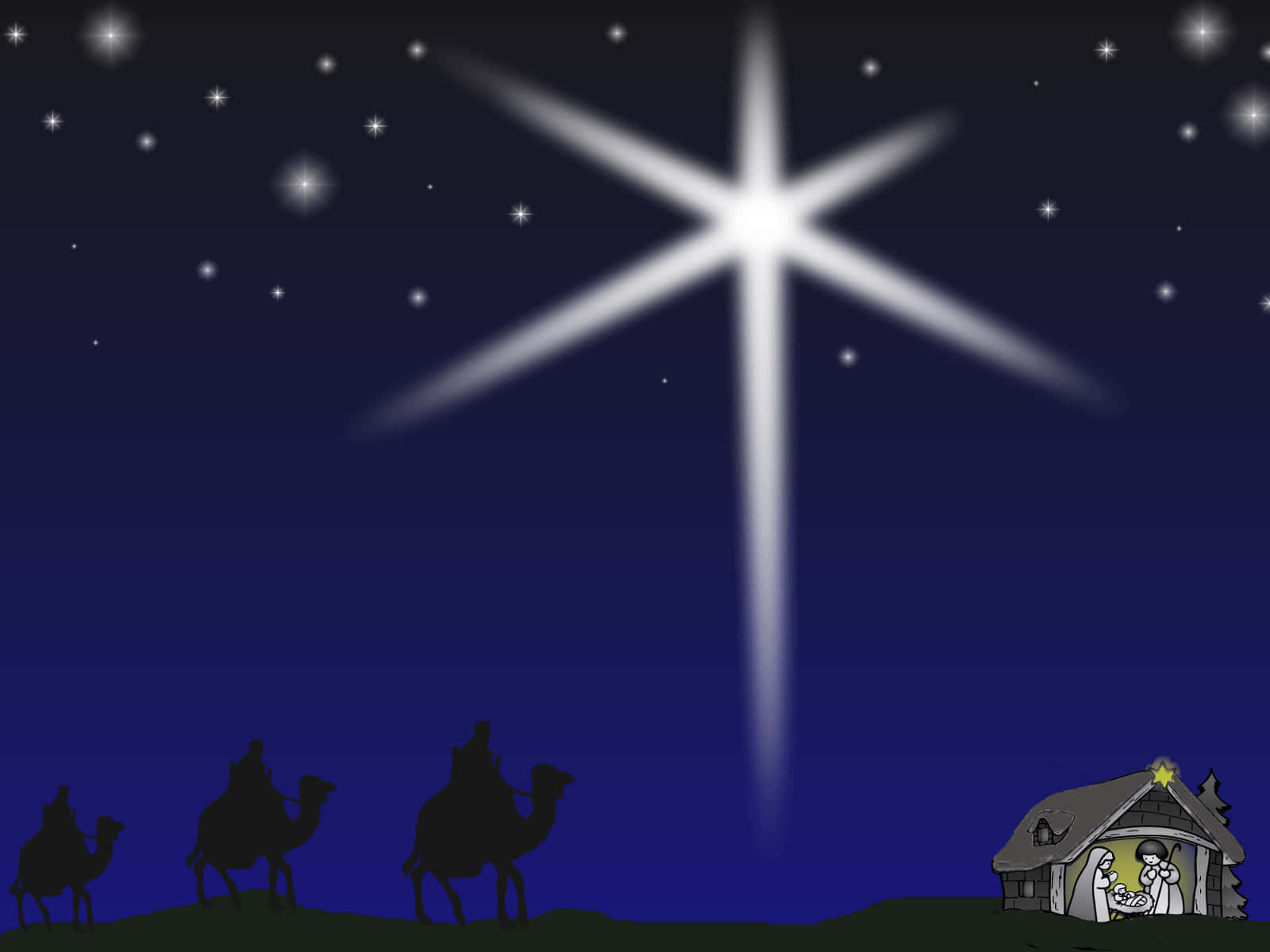 Celebrate the true meaning of Christmas this holiday season – with a nativity scene depicting the birth of Jesus Christ. Wallpaper