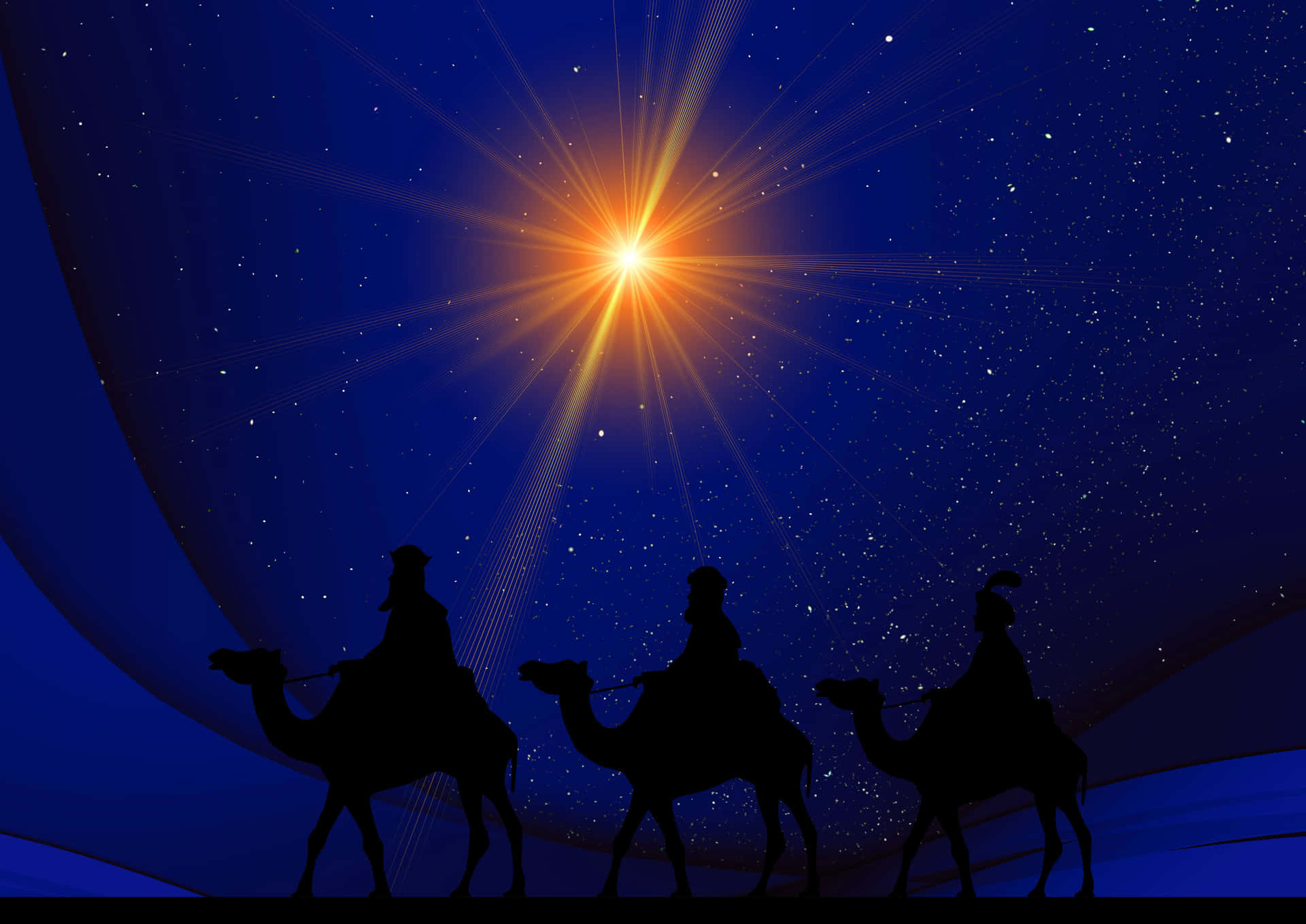 A peaceful depiction of Jesus Christ's birth in the holy city of Bethlehem. Wallpaper