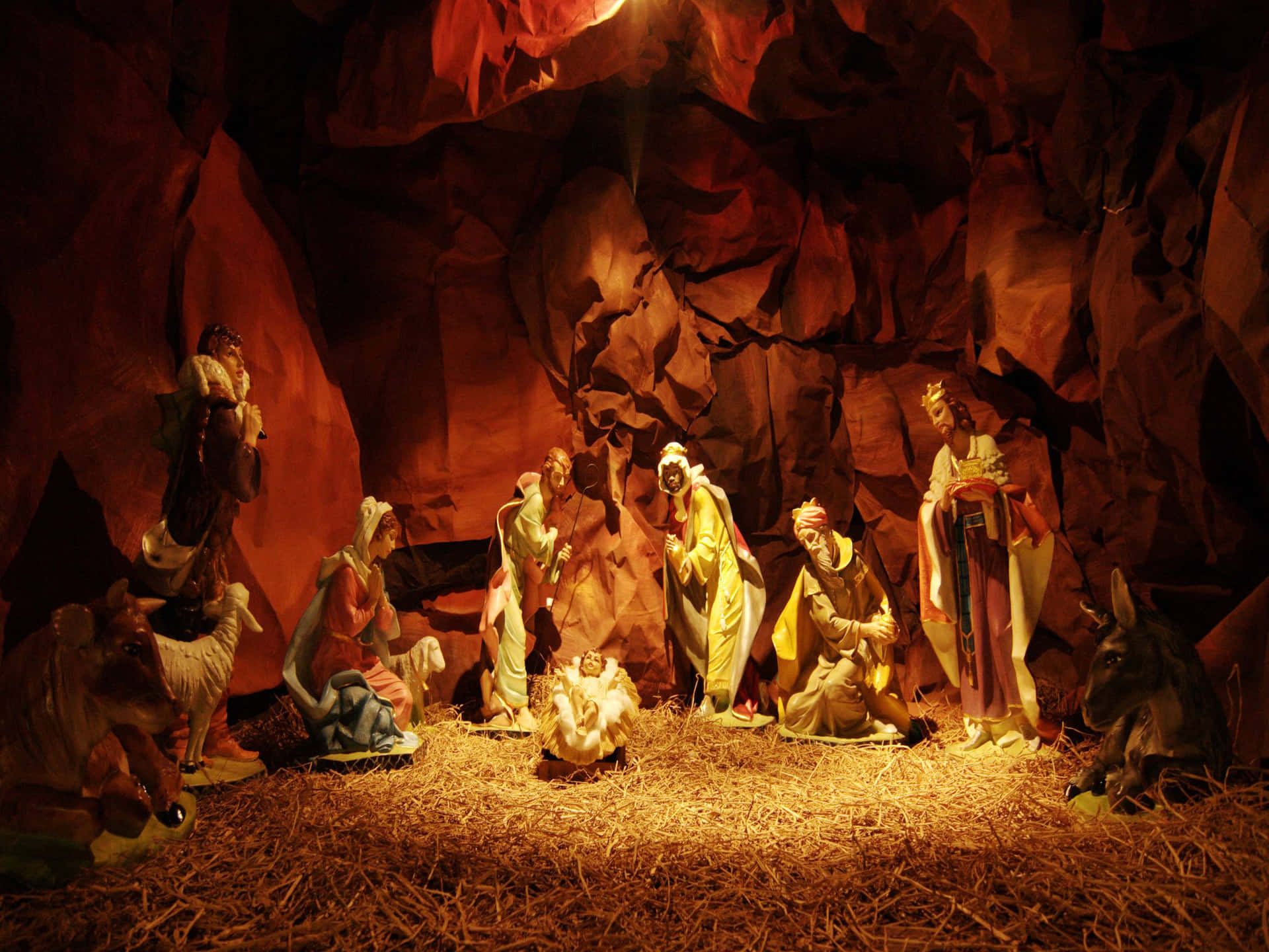 A beautiful picture of the Christmas Nativity. Wallpaper