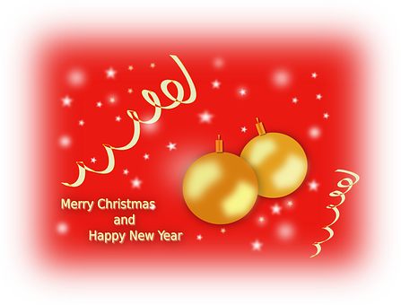 Christmas New Year Greeting Card PNG