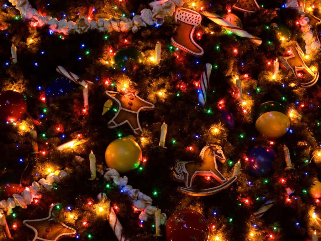 Feiernsie Die Feiertage Mit Stilvollen Weihnachtsschmucklichtern. Wallpaper