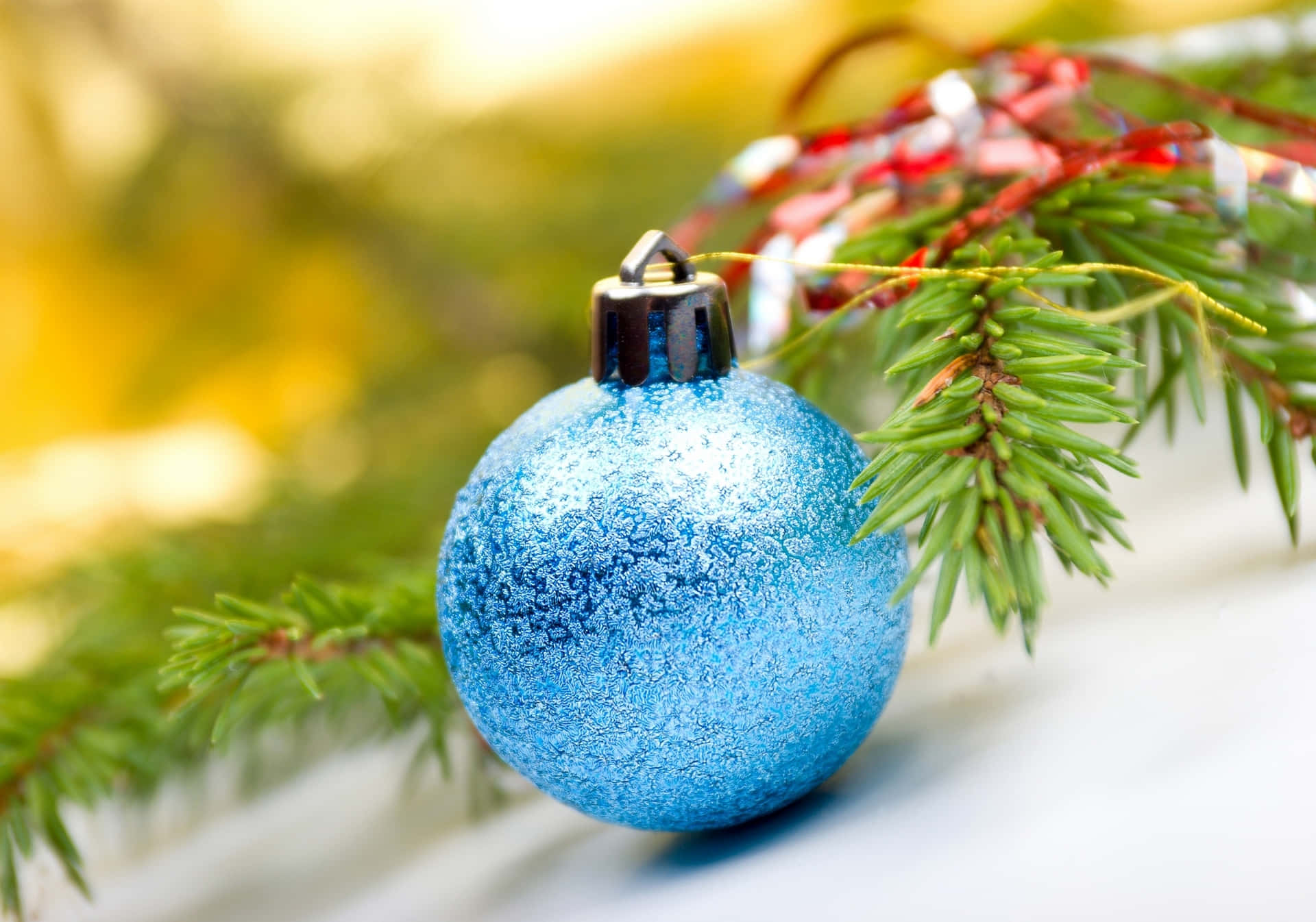 Shimmering Blue Christmas Ornaments Picture
