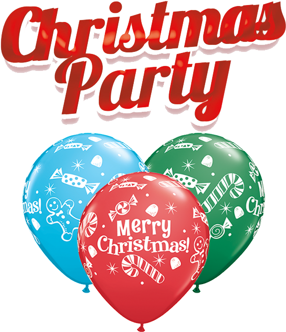 Christmas Party Balloons PNG