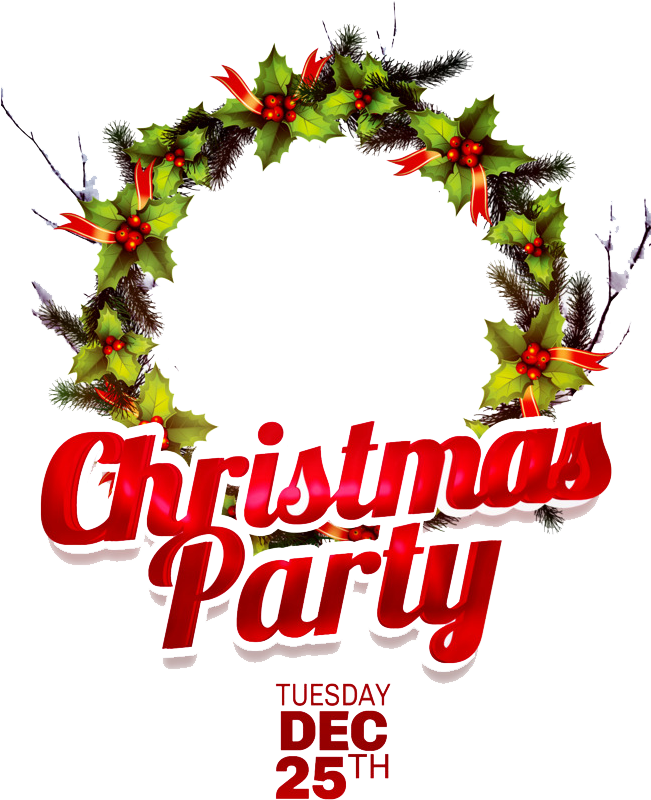 Christmas Party Invitation Graphic PNG