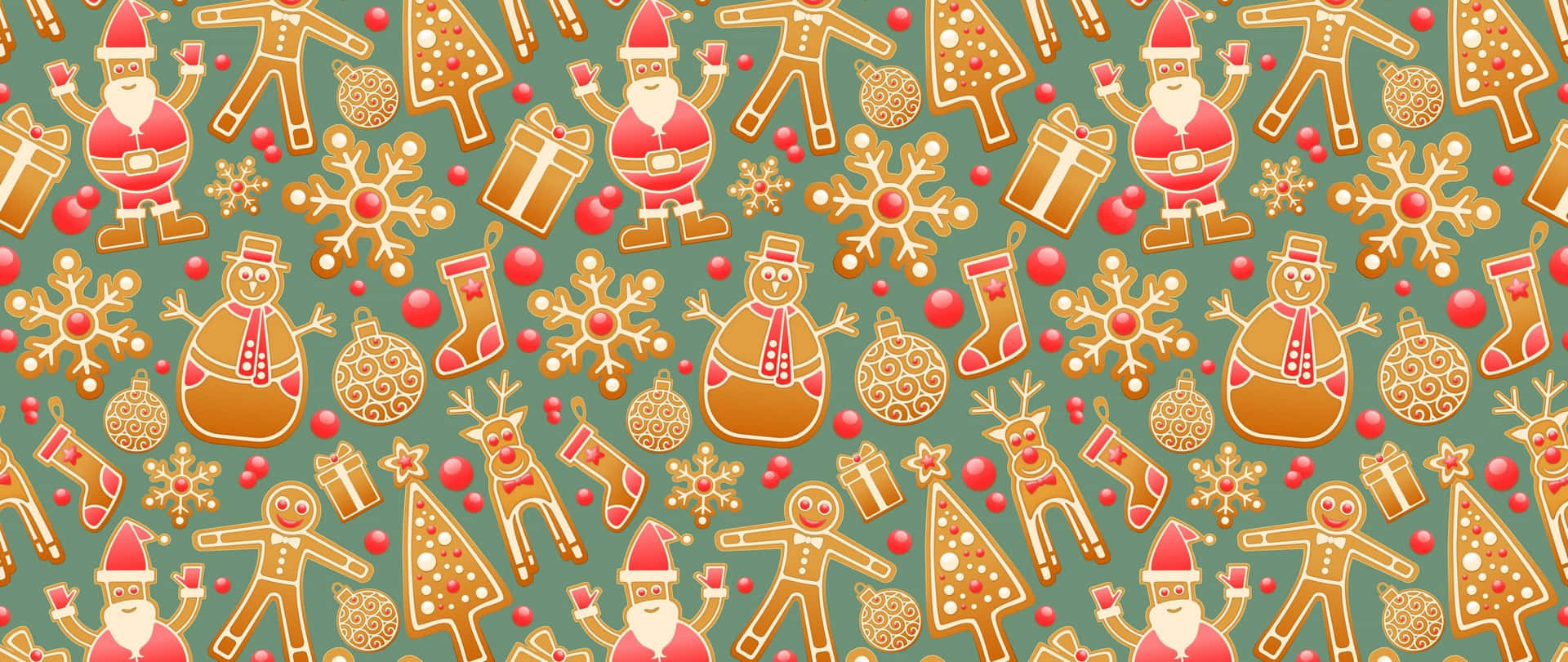 Celebrate the Holidays with a Festive Christmas Pattern Wallpaper