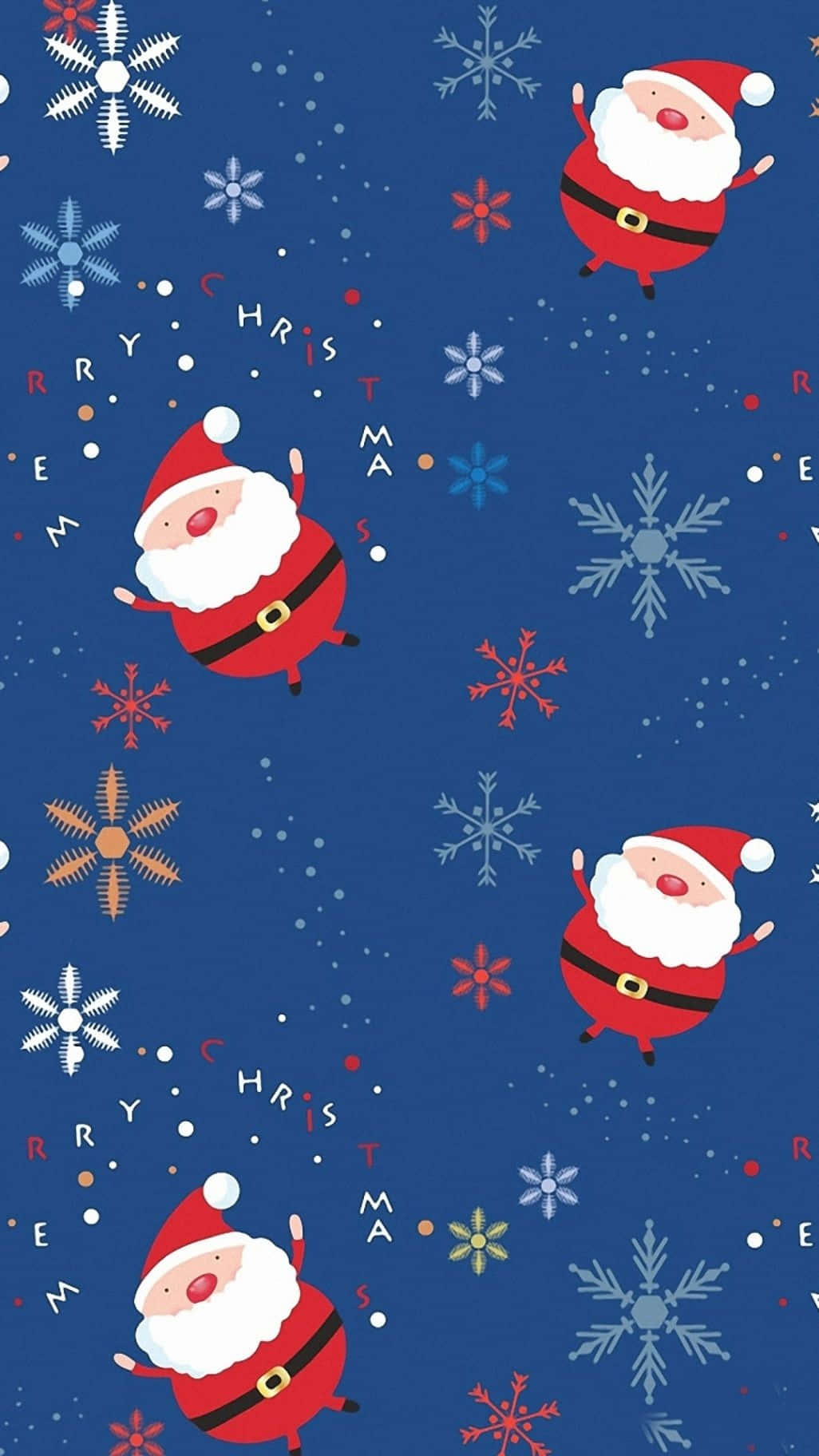 Santa Clause Christmas Pattern Wallpaper