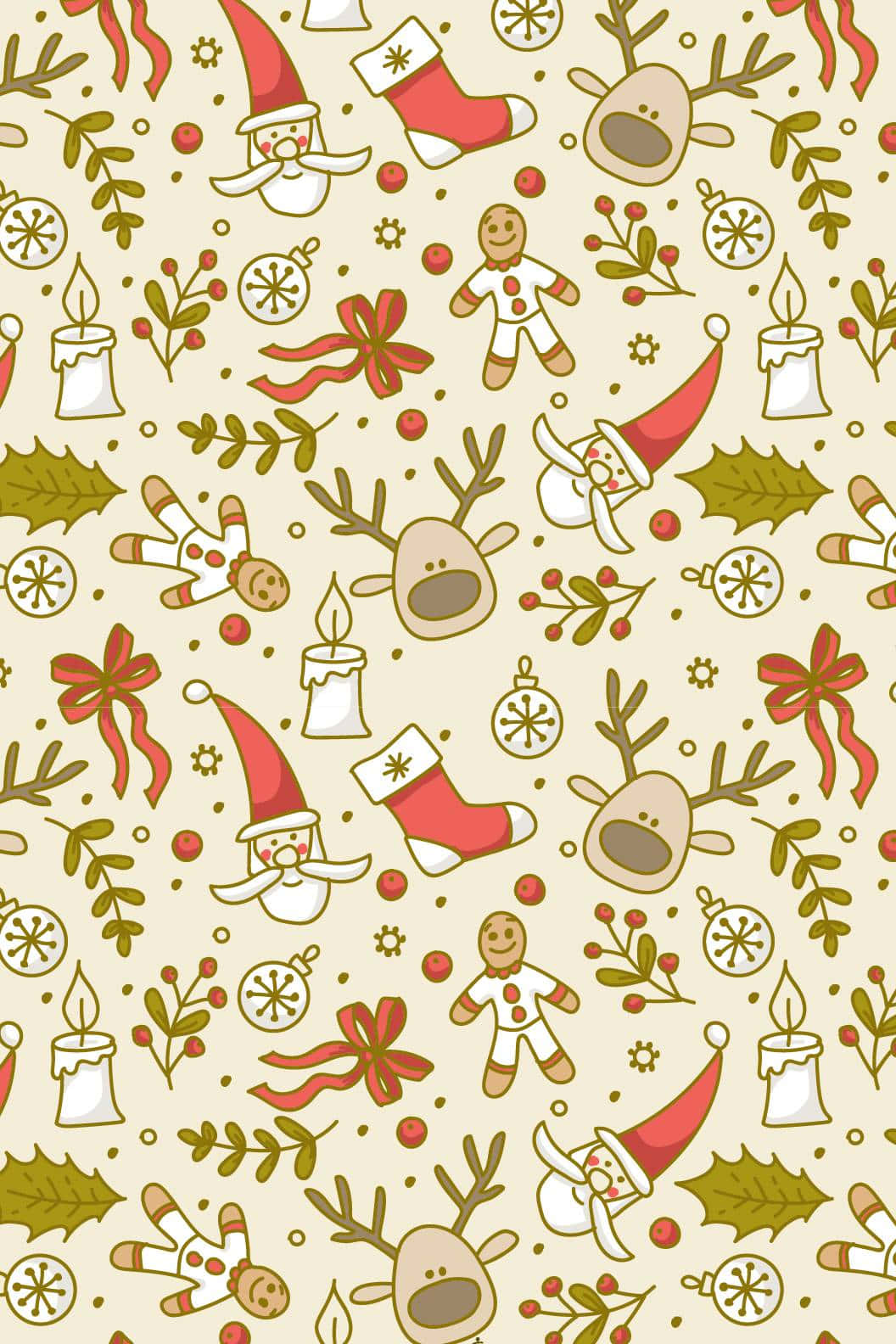 Christmas Decoration Pattern Wallpaper