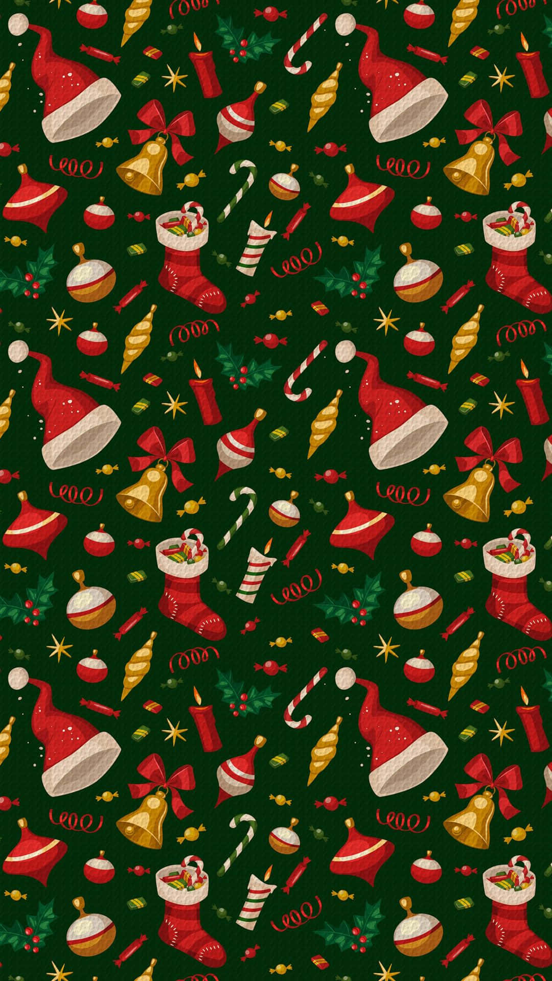 Christmas Figures Pattern Wallpaper