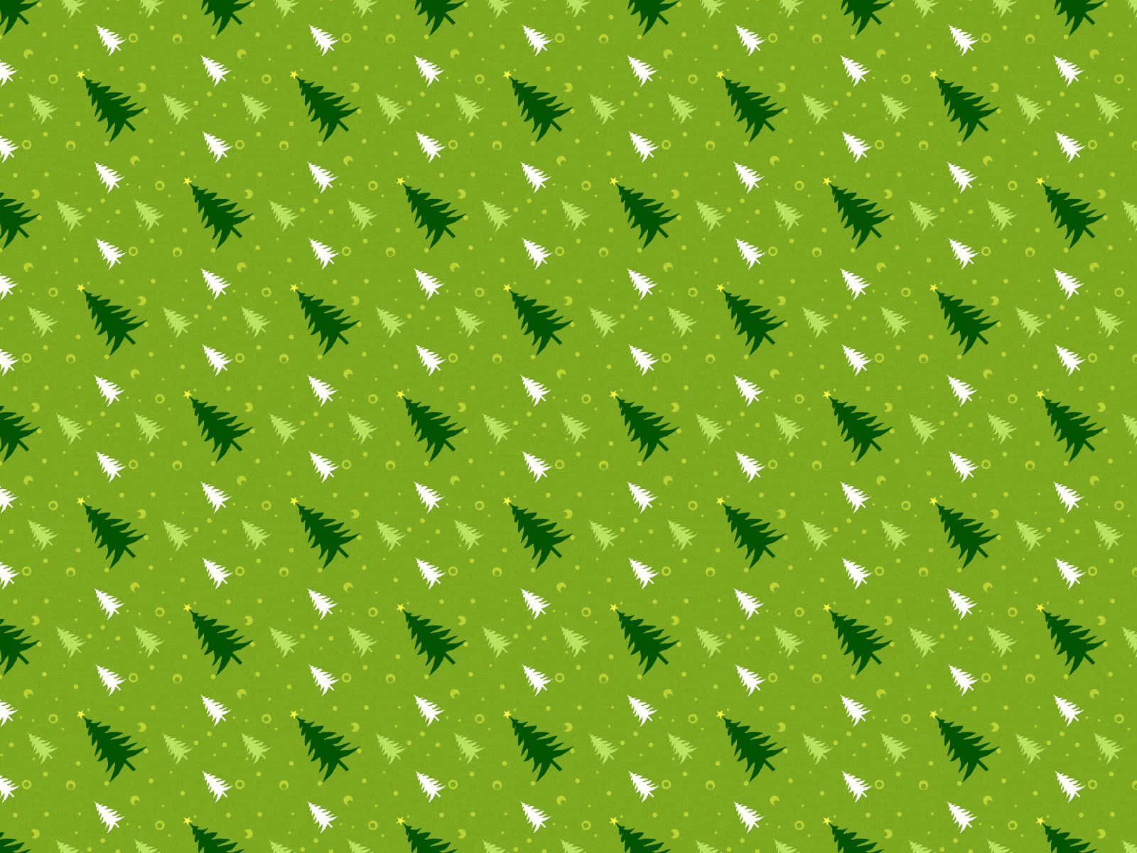A Green Christmas Tree Pattern With White Dots Wallpaper