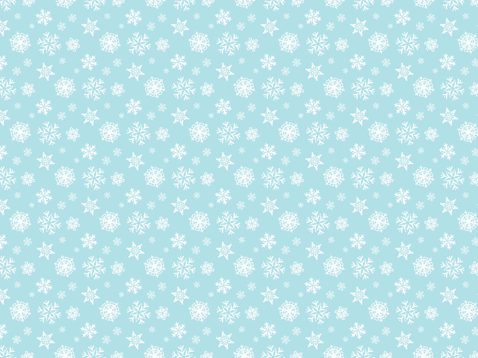Ettblått Snöflingemönster Med Vita Snöflingor Wallpaper