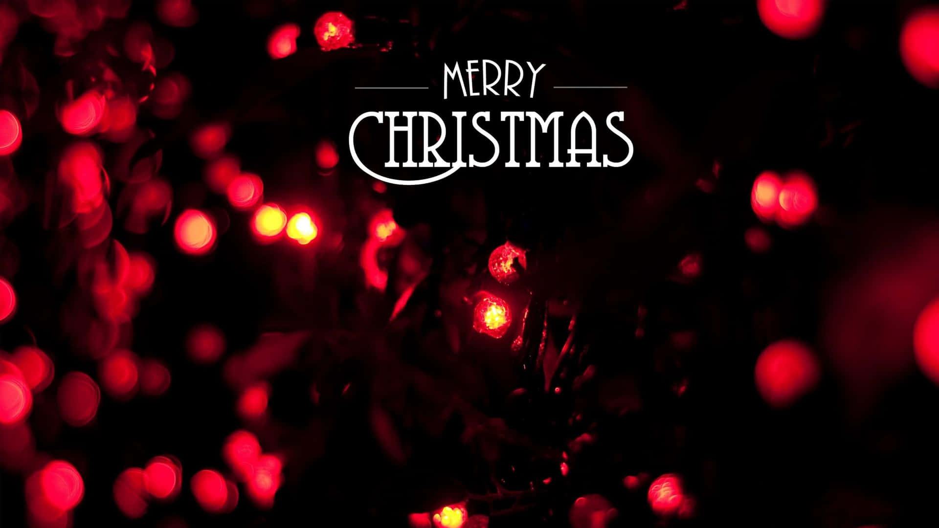 Christmas Lights Background With Red Lights Wallpaper