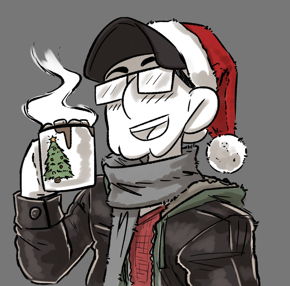 Christmas PFP Cup Of Coffee Wallpaper