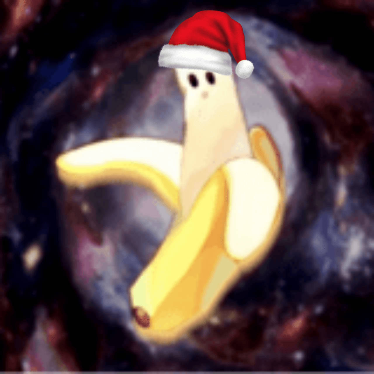 Jule PFP af skrællet banan. Wallpaper