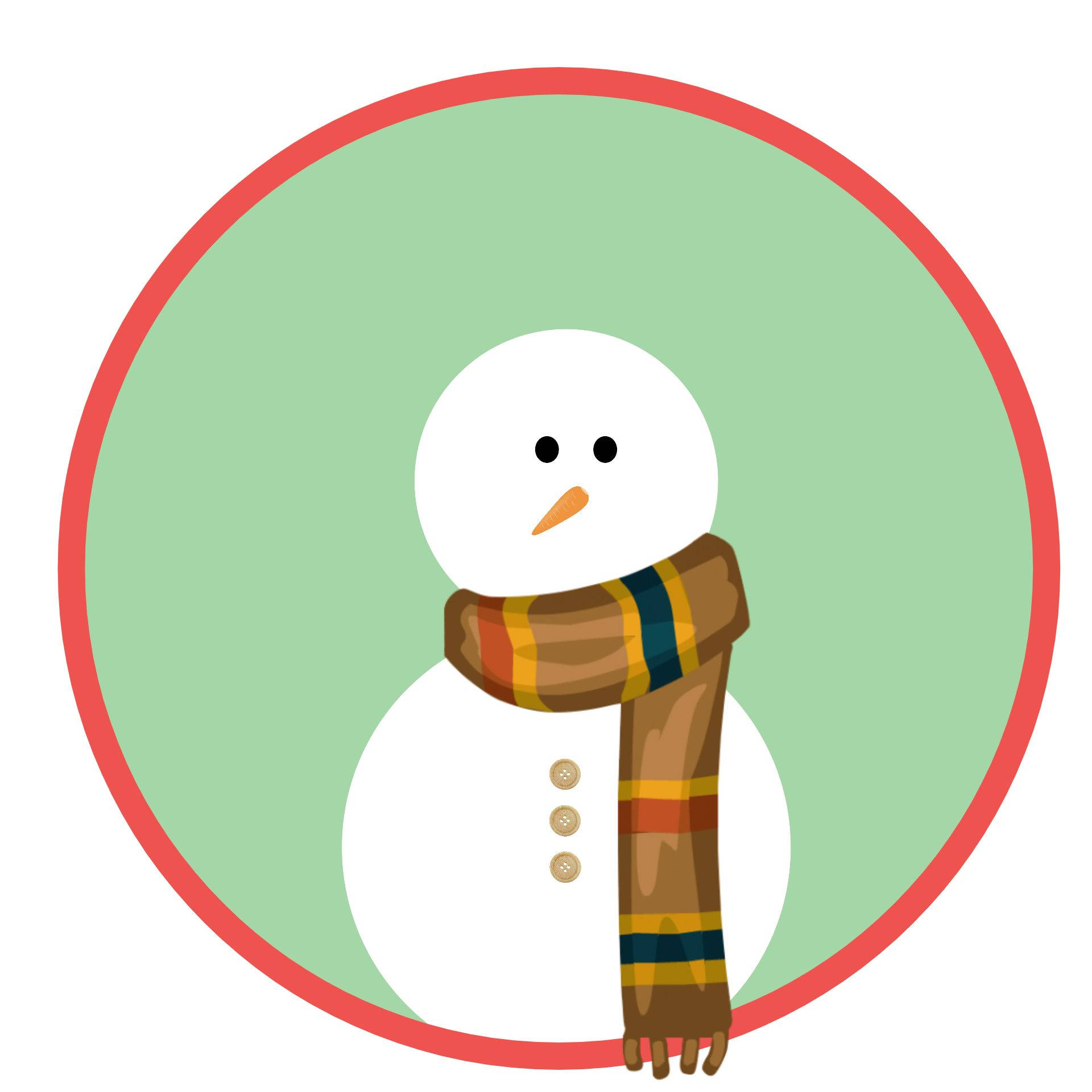 Christmas PFP Snowman With Scaff Wallpaper