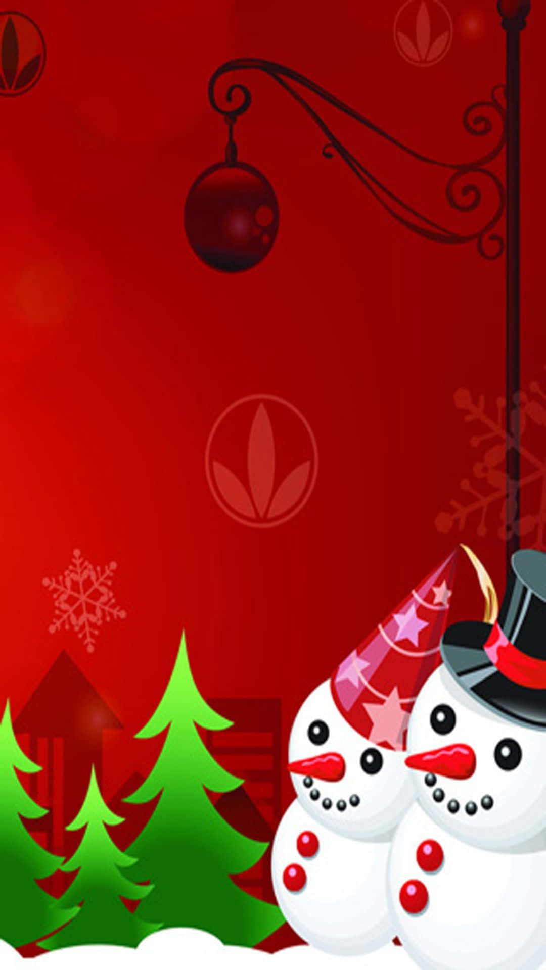 Genießedie Weihnachtsstimmung Mit Einem Festlichen Hintergrund Für Dein Handy.