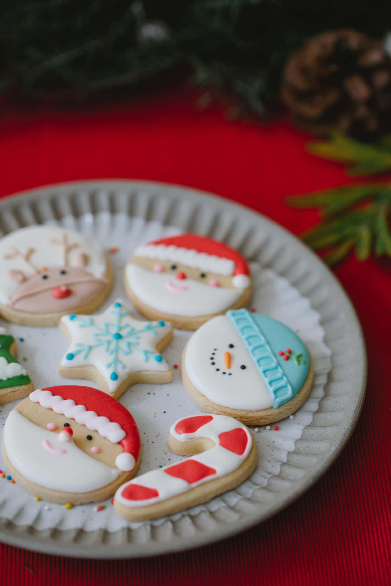 Christmas Cookie Plate Christmas Photo Background