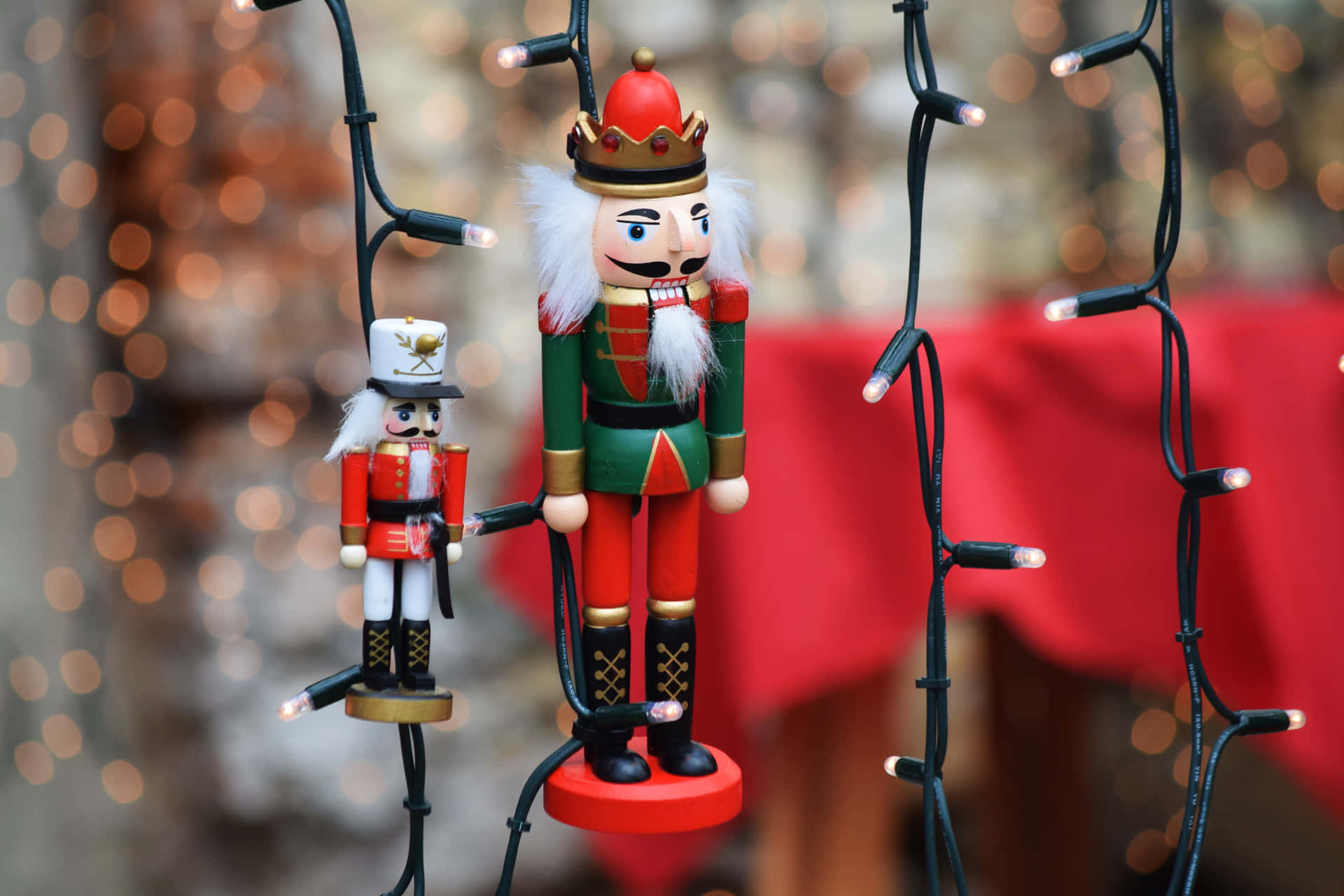 Two Nutcrackers Christmas Photo Background