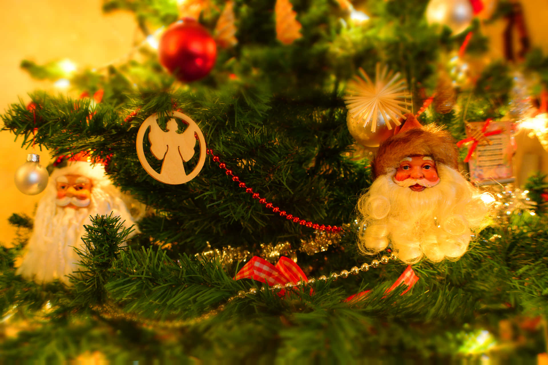 Santa Claus Ornaments Christmas Photo Background