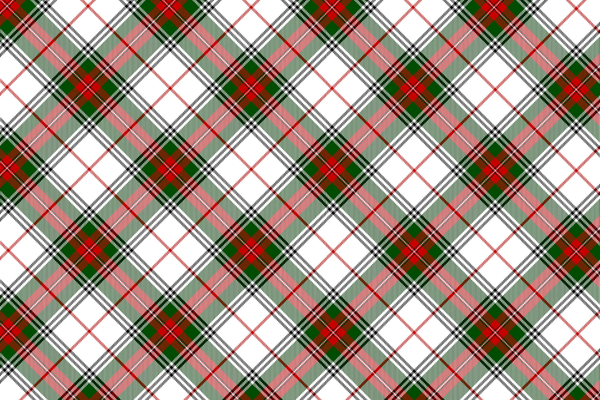 Contrasting Red and White Christmas Plaid