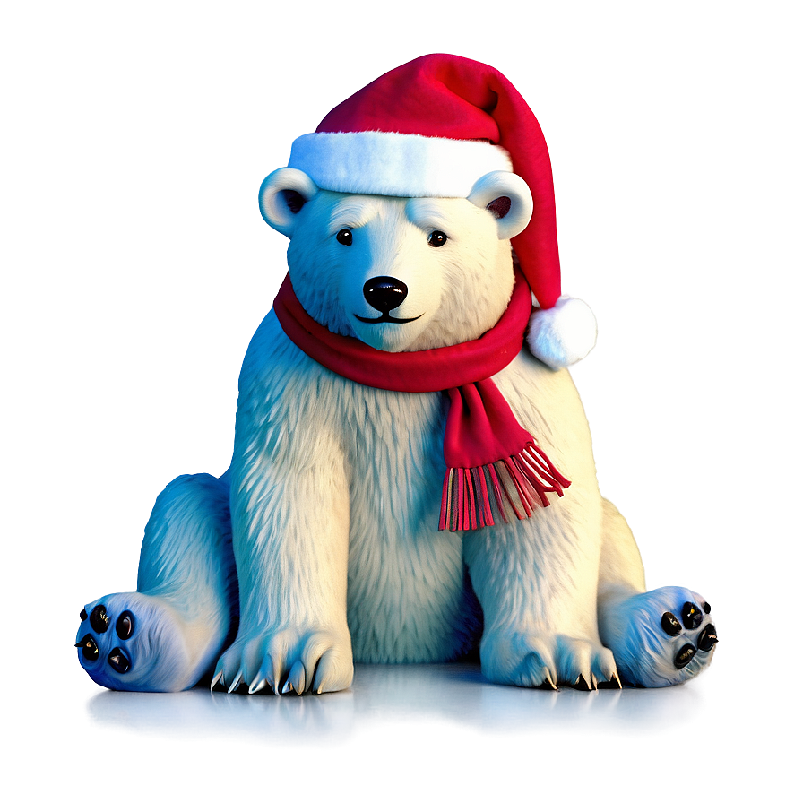 Christmas Polar Bear Png 05032024 PNG