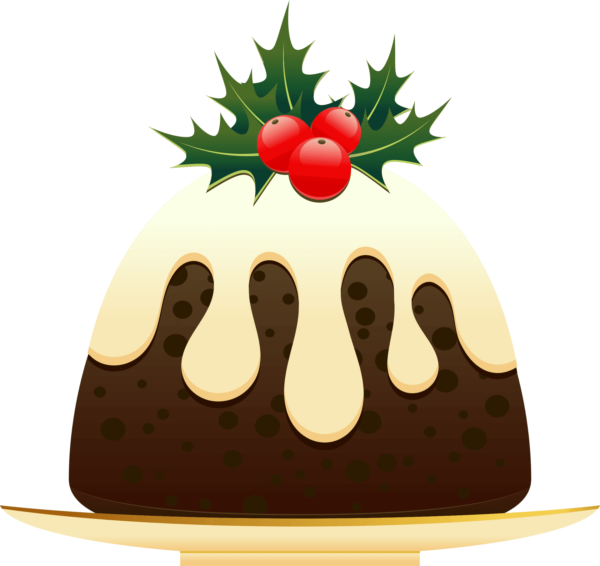 Christmas Pudding Illustration PNG