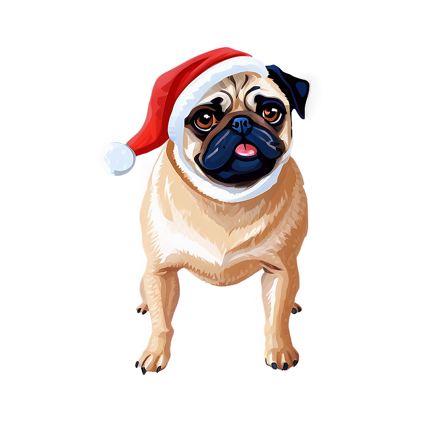 Christmas Pug Png Pcf PNG