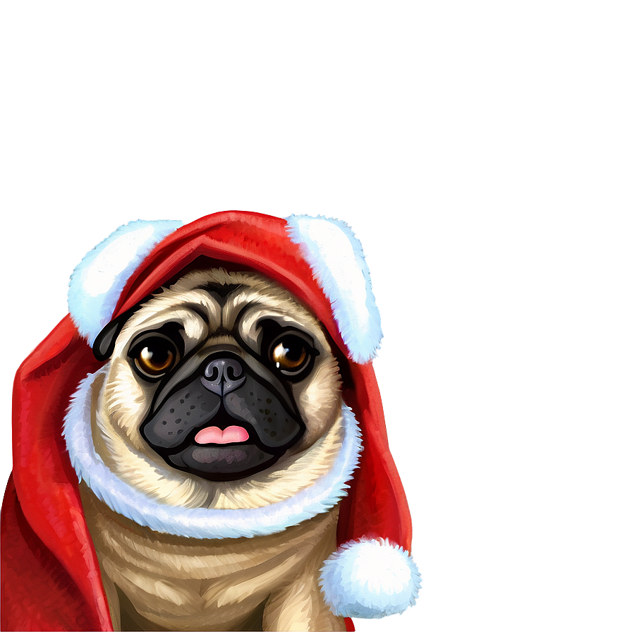 Christmas Pug Png Qdd82 PNG