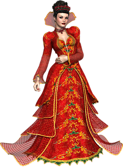 Christmas Queen3 D Render PNG