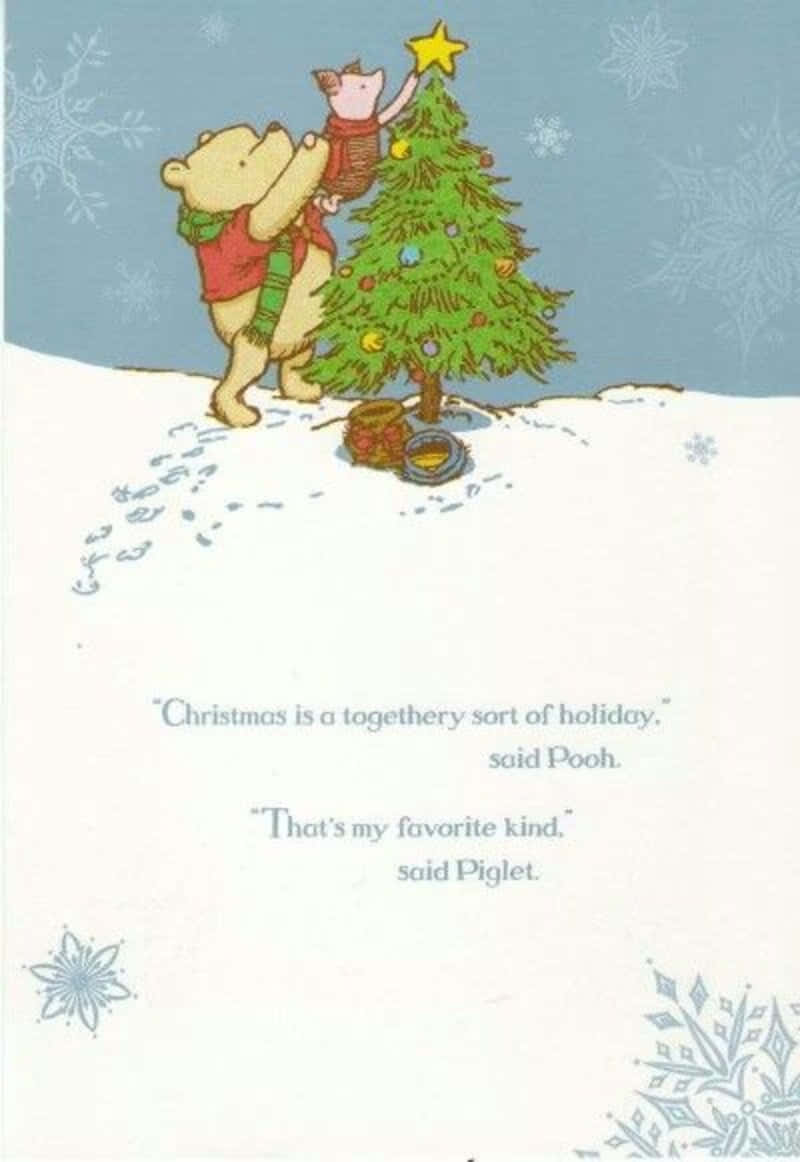 Christmas Quote Pooh Wallpaper