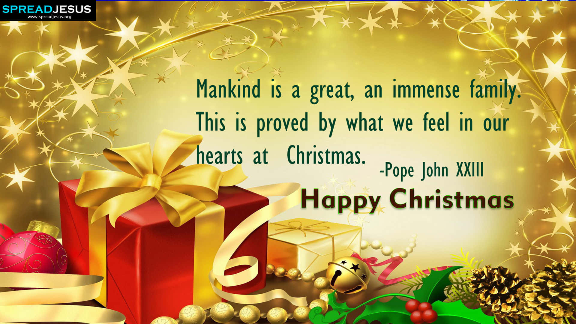 Christmas is a time of joyful sharing and giving. Wallpaper